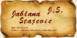 Jablana Stajević vizit kartica